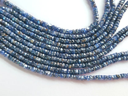 Kyanite Coated Faceted Uneven Shape Beads