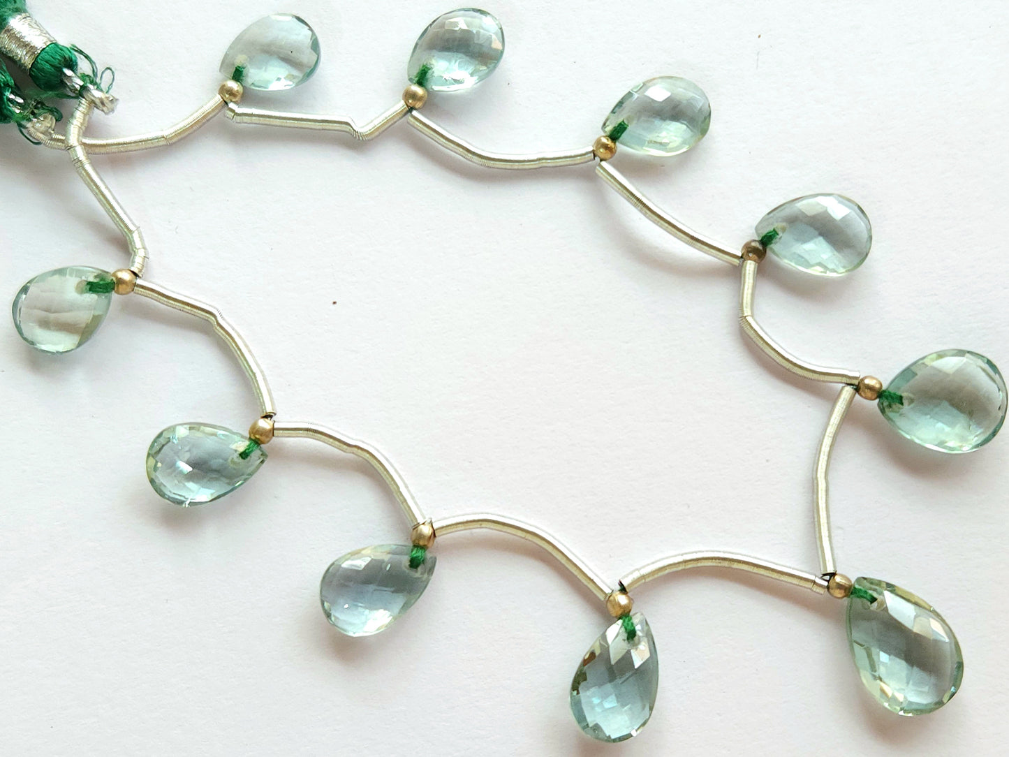 London Blue Topaz Gemstone Pear Shape Briolette Beads