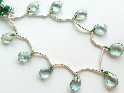 London Blue Topaz Gemstone Pear Shape Briolette Beads