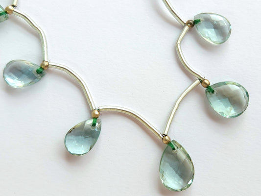 Natural London Blue Topaz Gemstone Pear Shape Briolette Beads