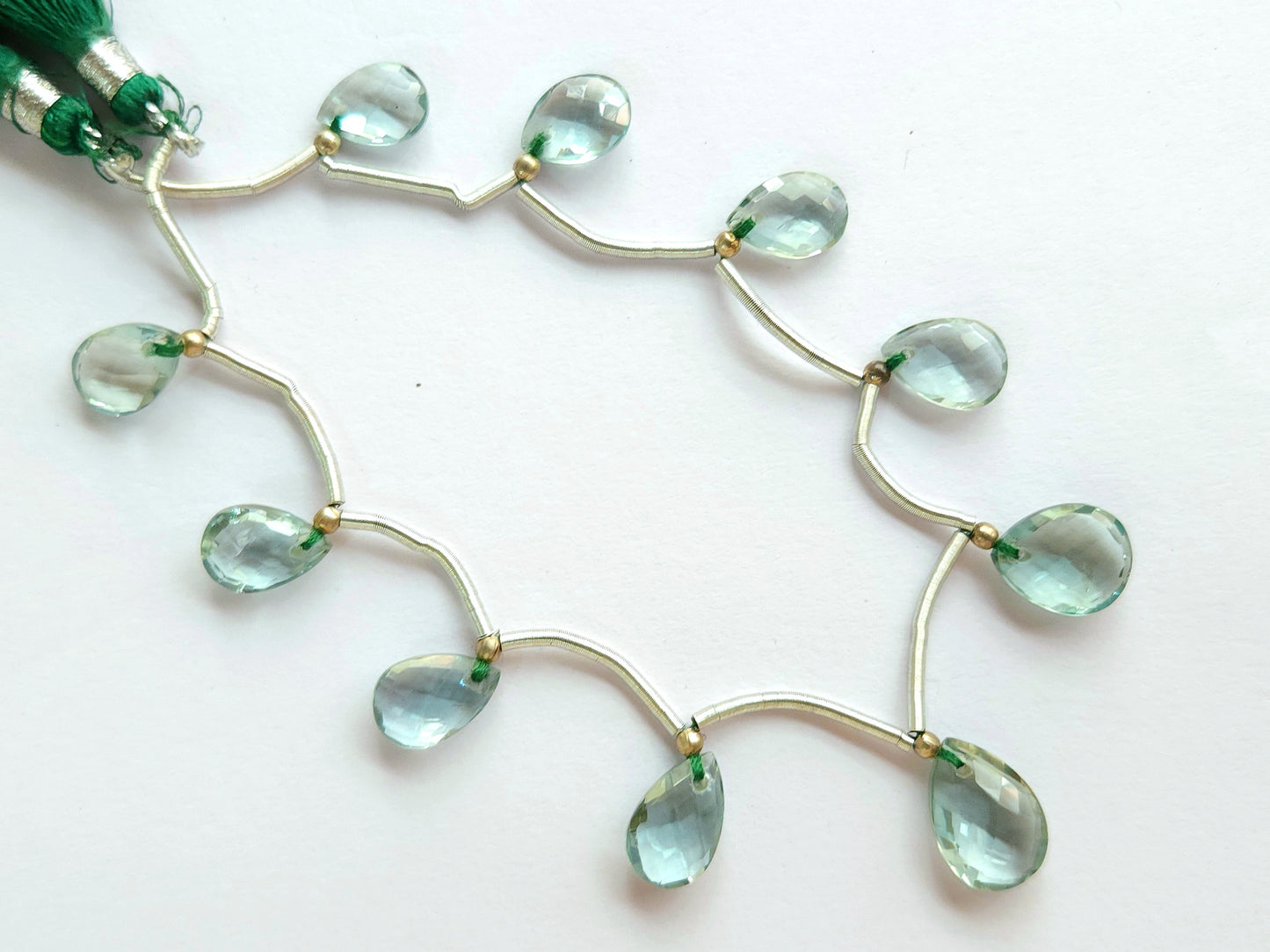 London Blue Topaz Gemstone Pear Shape Briolette Beads