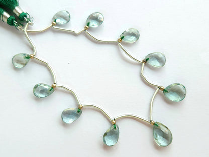 London Blue Topaz Gemstone Pear Shape Briolette Beads