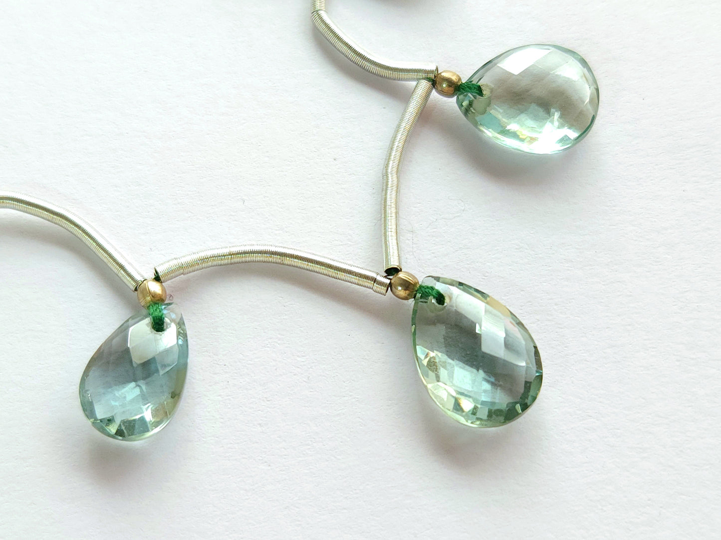 London Blue Topaz Gemstone Pear Shape Briolette Beads