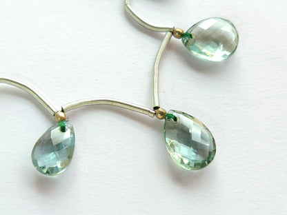 London Blue Topaz Gemstone Pear Shape Briolette Beads