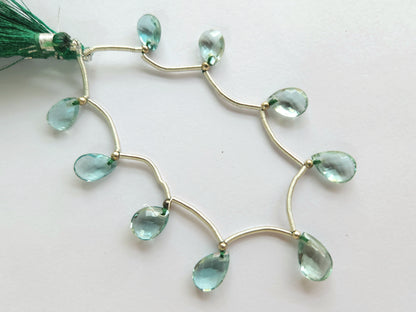 Natural London Blue Topaz Gemstone Pear Shape Briolette Beads