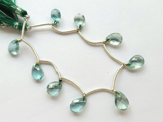 Natural London Blue Topaz Gemstone Pear Shape Briolette Beads