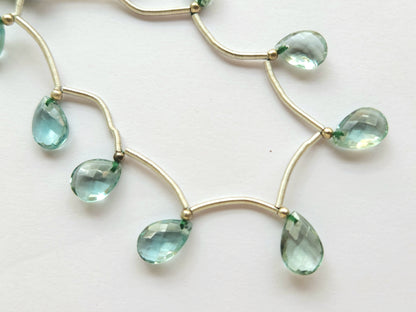 Natural London Blue Topaz Gemstone Pear Shape Briolette Beads