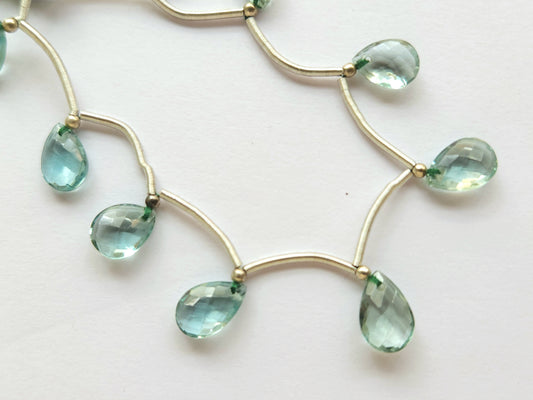 Natural London Blue Topaz Gemstone Pear Shape Briolette Beads