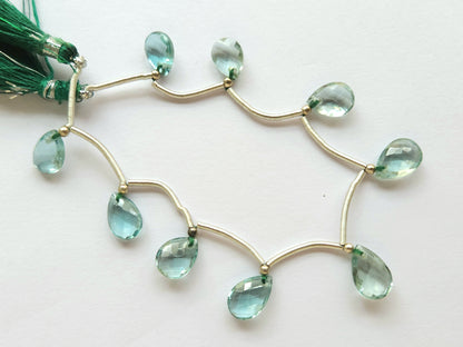 Natural London Blue Topaz Gemstone Pear Shape Briolette Beads
