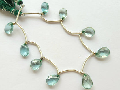 Natural London Blue Topaz Gemstone Pear Shape Briolette Beads