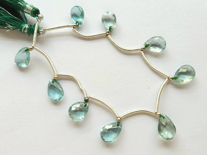 Natural London Blue Topaz Gemstone Pear Shape Briolette Beads