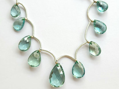 Natural London Blue Topaz Gemstone Pear Shape Briolette Beads