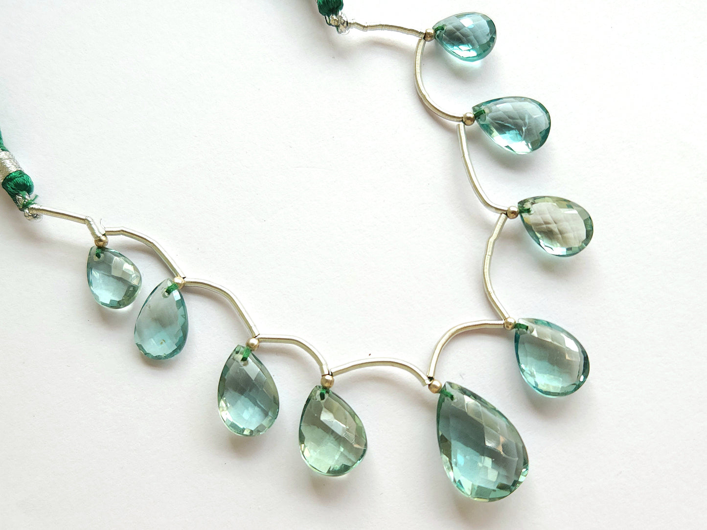 Natural London Blue Topaz Gemstone Pear Shape Briolette Beads