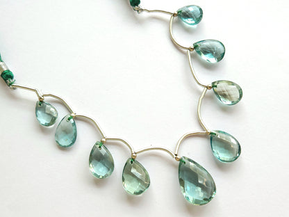 Natural London Blue Topaz Gemstone Pear Shape Briolette Beads