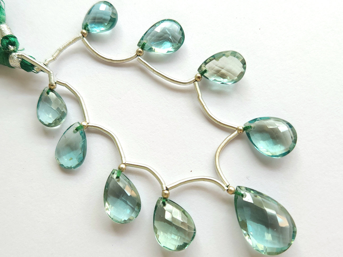 Natural London Blue Topaz Gemstone Pear Shape Briolette Beads