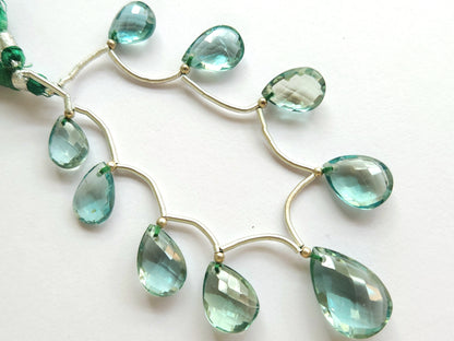 Natural London Blue Topaz Gemstone Pear Shape Briolette Beads