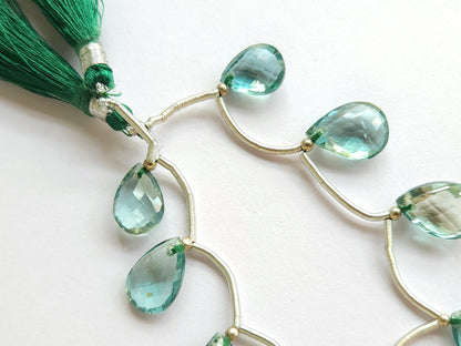 Natural London Blue Topaz Gemstone Pear Shape Briolette Beads