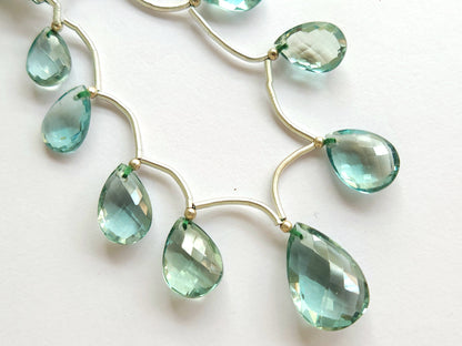 Natural London Blue Topaz Gemstone Pear Shape Briolette Beads