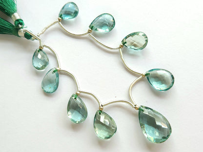 Natural London Blue Topaz Gemstone Pear Shape Briolette Beads