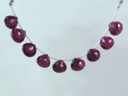 Natural Ruby (Dyed) Onion Shape Faceted Beads