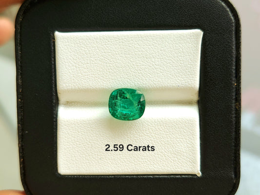 2.59Carats Natural Zambian Emerald Cushion Shape