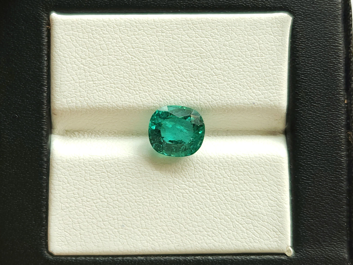 1.84 Carats Natural Zambian Emerald Cushion Shape Gemstone