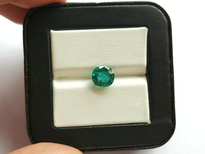 1.84 Carats Natural Zambian Emerald Cushion Shape Gemstone