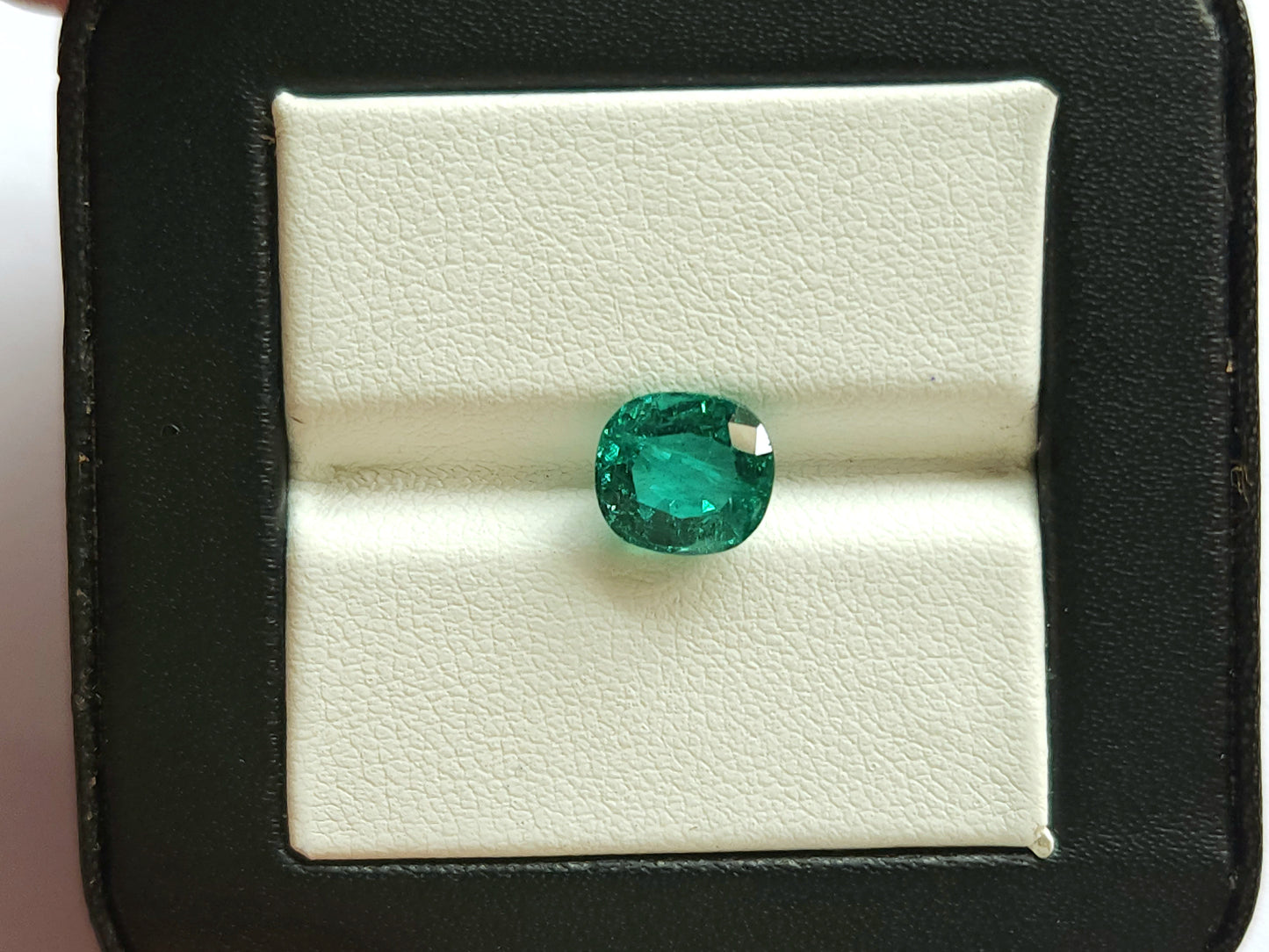 1.84 Carats Natural Zambian Emerald Cushion Shape Gemstone