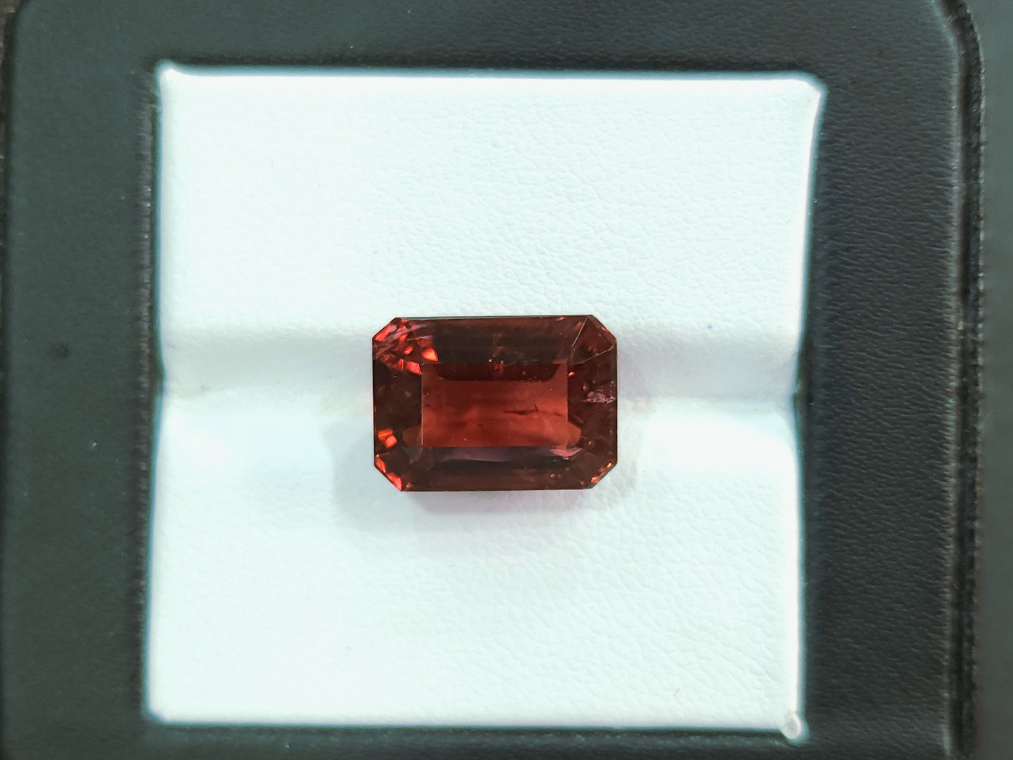 7.37 Carats Natural Pinkish Red Tourmaline Octagon Cut Gemstone