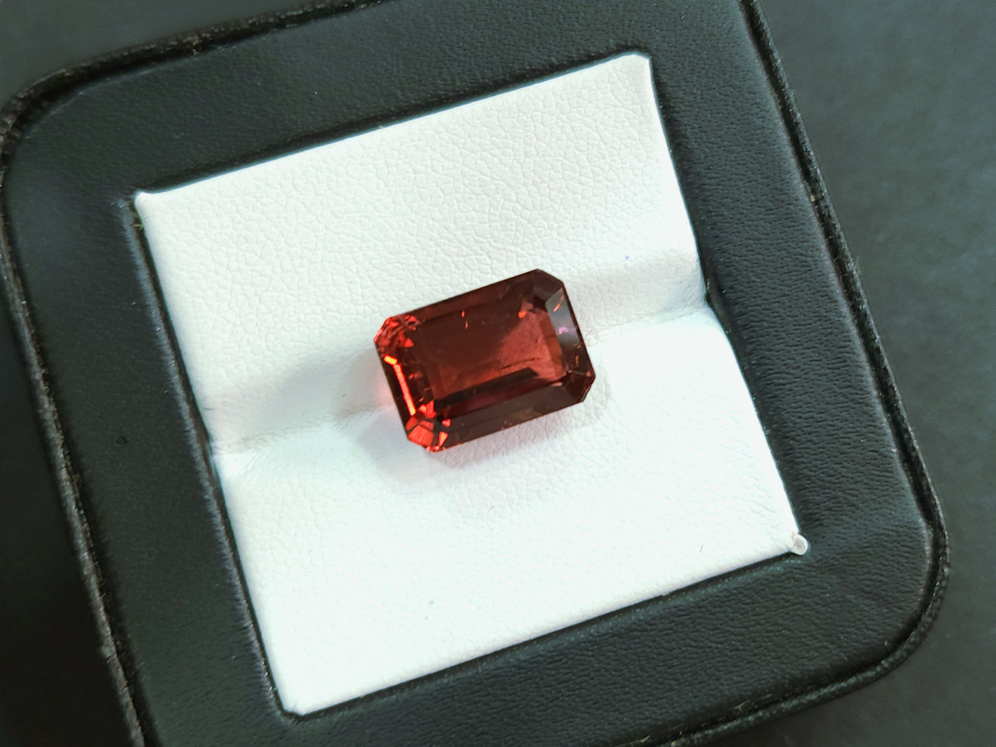 7.37 Carats Natural Pinkish Red Tourmaline Octagon Cut Gemstone