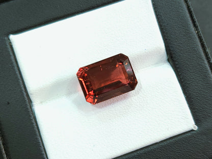 7.37 Carats Natural Pinkish Red Tourmaline Octagon Cut Gemstone