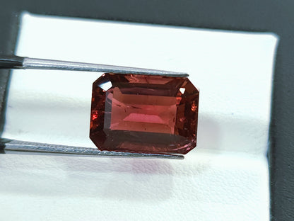 7.37 Carats Natural Pinkish Red Tourmaline Octagon Cut Gemstone