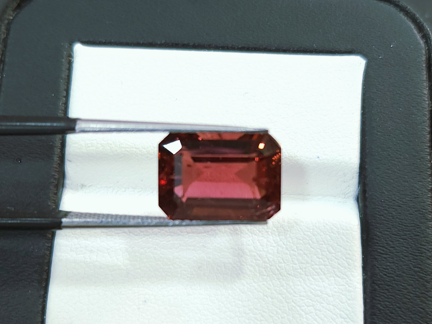 7.37 Carats Natural Pinkish Red Tourmaline Octagon Cut Gemstone