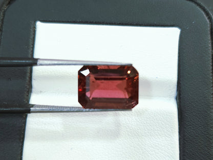 7.37 Carats Natural Pinkish Red Tourmaline Octagon Cut Gemstone