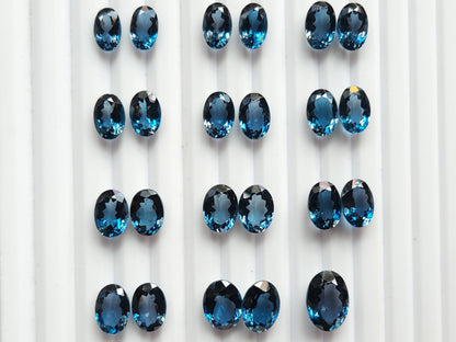 Exclusive! AAA London Blue Topaz Oval Shape Pair