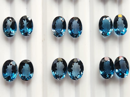 Exclusive! AAA London Blue Topaz Oval Shape Pair