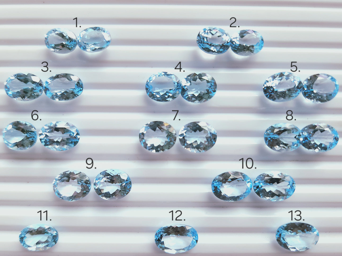 Exclusive! AAA Sky Blue Topaz Oval Shape Pair
