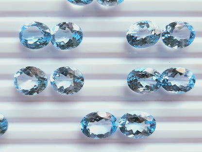 Exclusive! AAA Sky Blue Topaz Oval Shape Pair