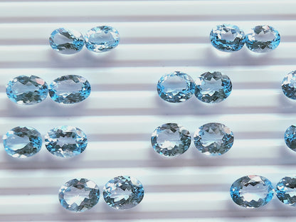 Exclusive! AAA Sky Blue Topaz Oval Shape Pair