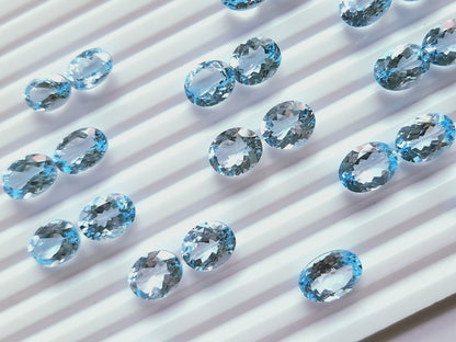 Exclusive! AAA Sky Blue Topaz Oval Shape Pair
