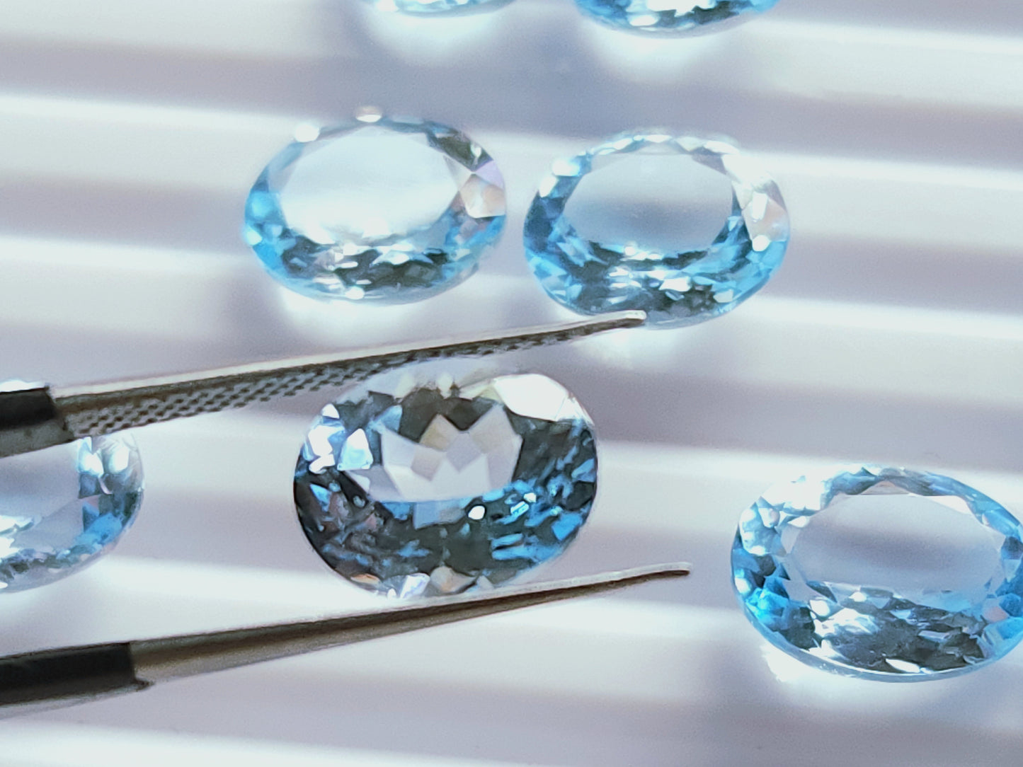Exclusive! AAA Sky Blue Topaz Oval Shape Pair