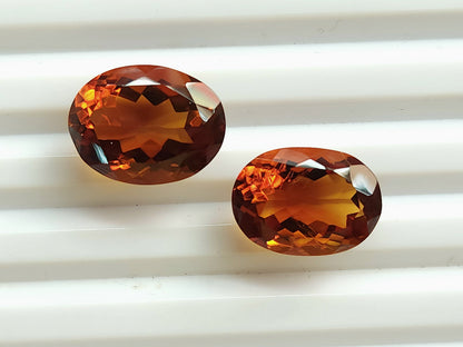 AAA+ Finest Quality Natural Madeira Citrine Loose Faceted Gemstone | Cut Stone