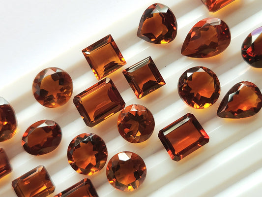 AAA+ Finest Quality Natural Madeira Citrine Loose Faceted Gemstone | Cut Stone