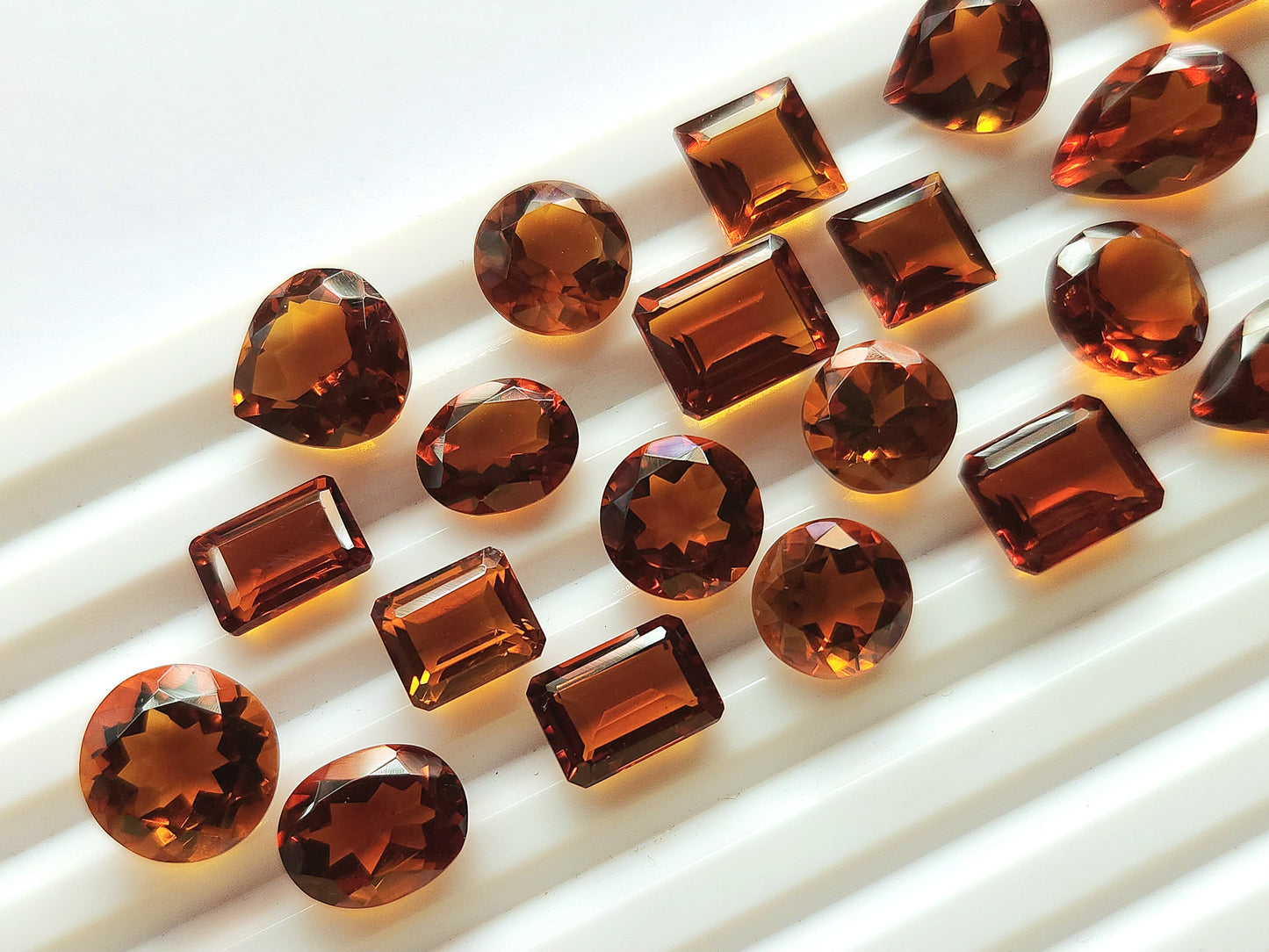 AAA+ Finest Quality Natural Madeira Citrine Loose Faceted Gemstone | Cut Stone