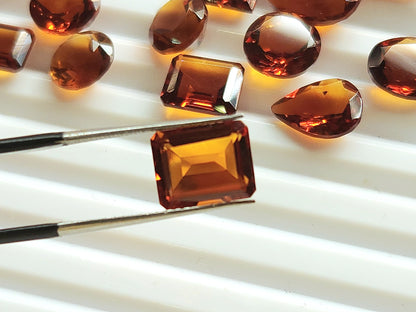 AAA+ Finest Quality Natural Madeira Citrine Loose Faceted Gemstone | Cut Stone