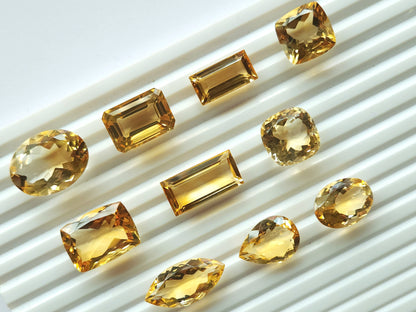 Natural Citrine Loose Cut stone Lot (Big Size)