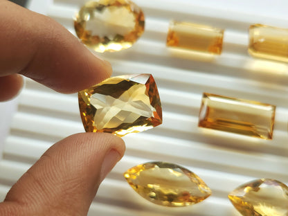 Natural Citrine Loose Cut stone Lot (Big Size)
