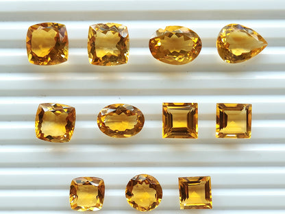 Natural Citrine(Golden)  Loose Cut Stone Gemstone Lot