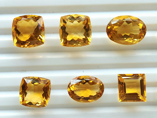 Natural Citrine(Golden)  Loose Cut Stone Gemstone Lot
