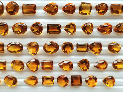 AAA Finest Quality Natural Citrine (Madeira Shade) Cut stone | Loose Gemstone